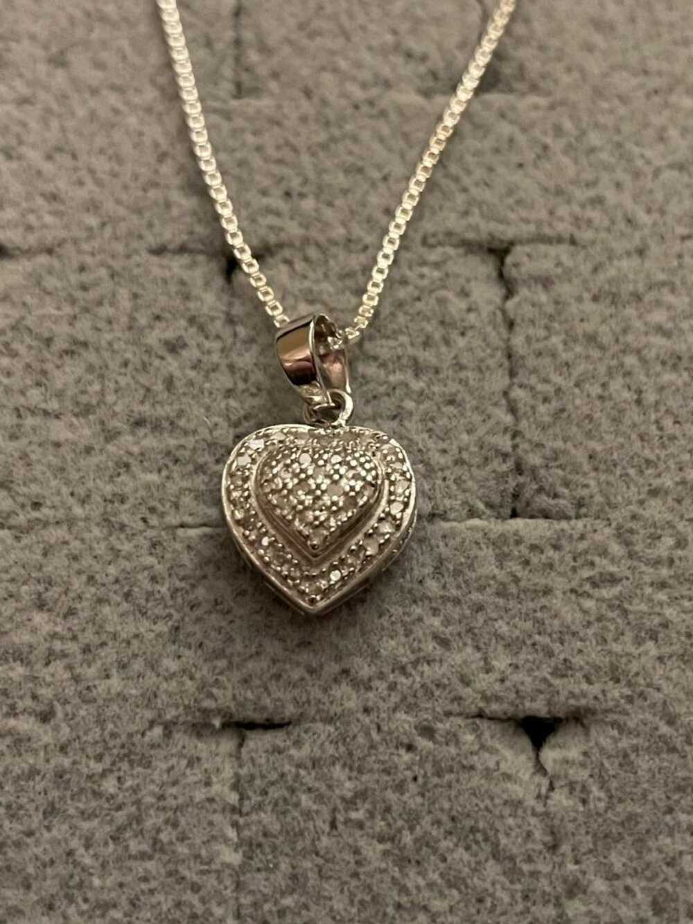 NWT Sterling Silver Heart Necklace 925 16" Minimalist Lightweight Boho Love $350